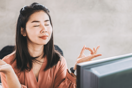 ManageWellness-BusyLife someone engaging in a wellness activity while managing their busy schedule
